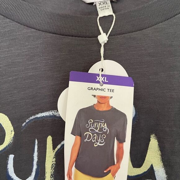 Wildfox women charcoal graphic tee “ Sunny Days” size XXL - Picture 5 of 7